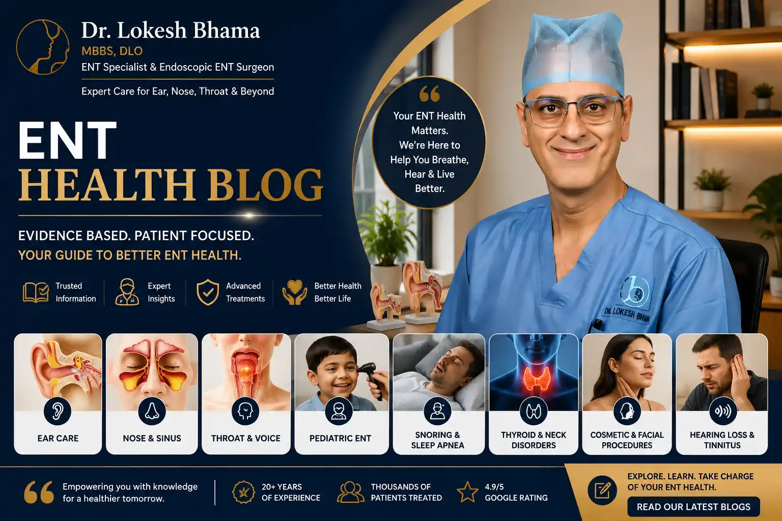ENT health information and patient education by Dr. Lokesh Bhama